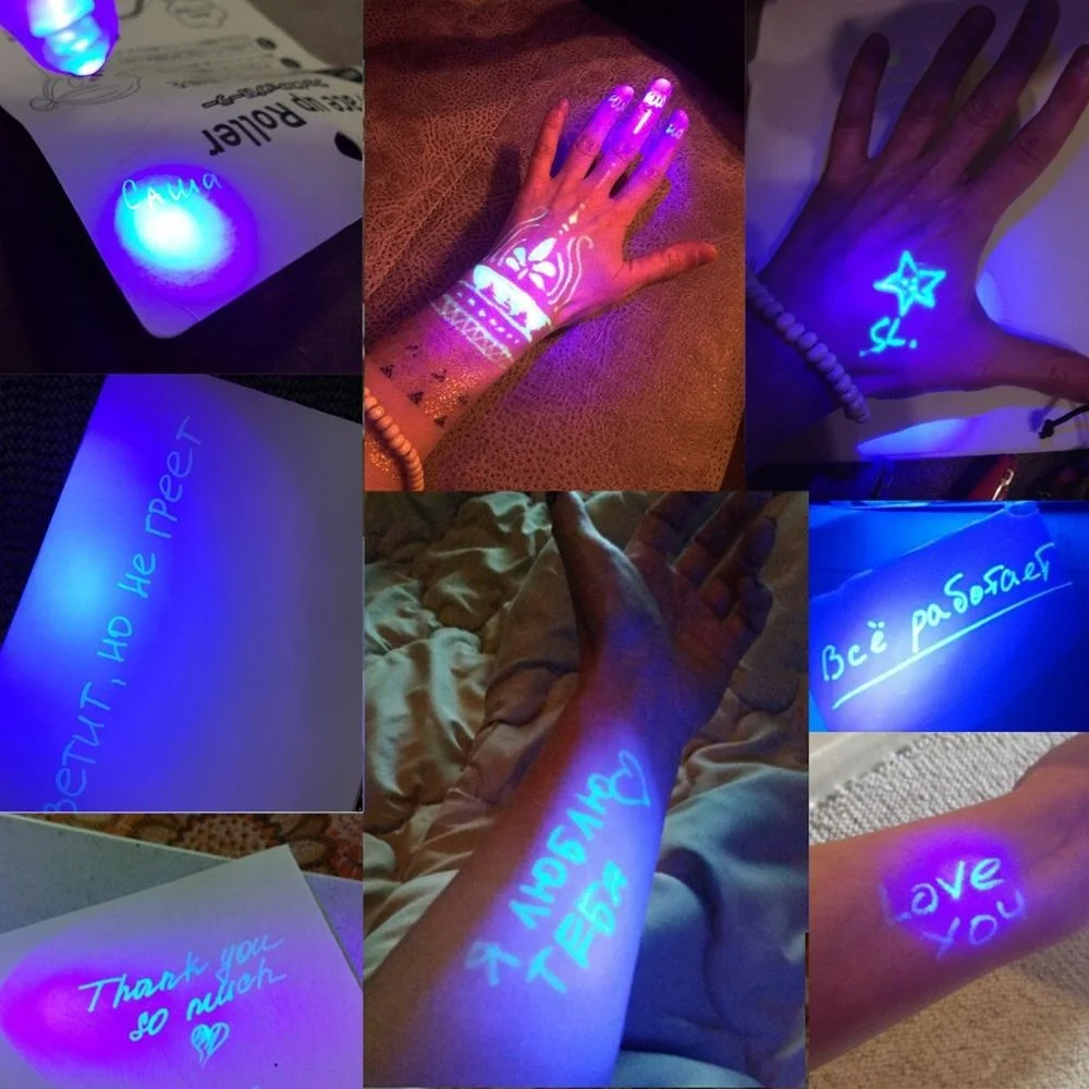 Invisible Ink Pen 12 PCS Spy Pen UV Light Magic Marker Secret Message Treasure Box Prizes Kids Party Favors Toys Gift