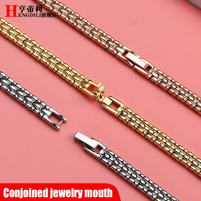 Elegant Ladies' Stainless Steel Mesh Watch Strap - Ultra-Thin Metal Bracelet in Various Sizes