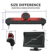 Parking Car Rear View Camera CCD HD Brake Light 4.3 Inch Monitor for FIAT Ducato CITROEN Jumper PEUGEOT Boxer 2006-2015 - Image 2