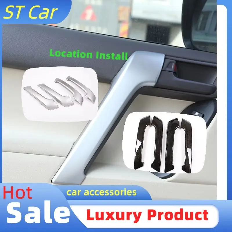 Car Interior Door Handle Decoration Cover Trim ABS Chrome For Toyota