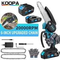 Koopa Tool Cordless Portable 6-Inch Mini Chainsaw, 2.0/4.0Ah Battery Powered 21V Handheld Small Chainsaw 1