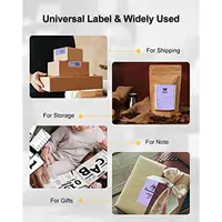 Phomemo 4x6 Thermal Labels for Shipping Label Printer - 500PCS Purple Mailing Labels 4x6 Direct Thermal Labels Fanfold BPA Free 4