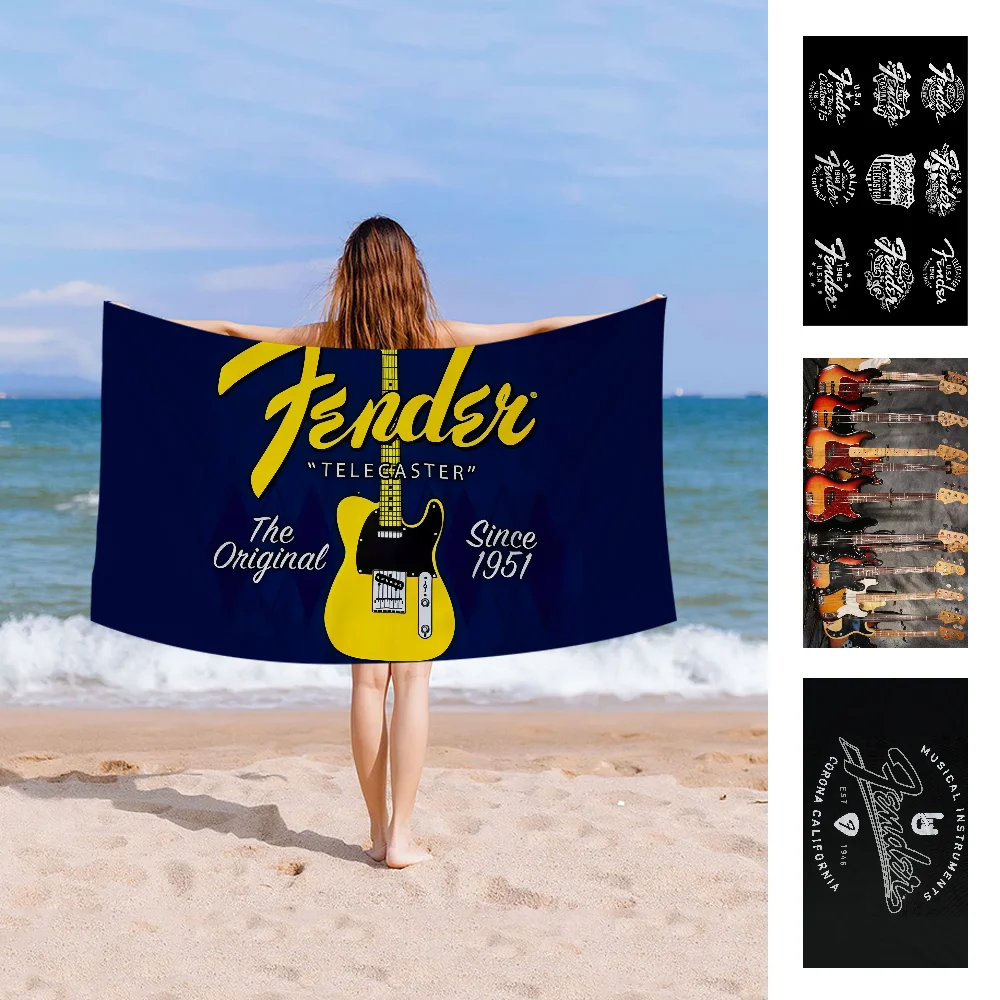 Fender Guitar Towel Microfiber Beach Towel Absorbent Quick dry Soft Yoga Swimming Resort Mountain Climbing