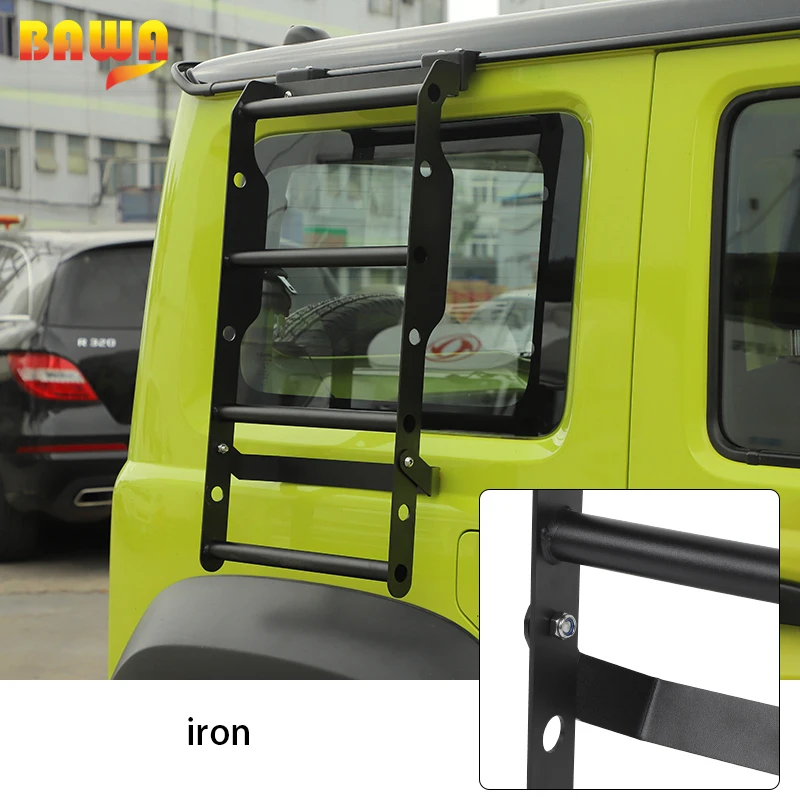 BAWA 후면 윈도우 클라이밍 래더 보호 프레임 (스즈키 짐니 2도어 2019 2020 2021 2022 2023 2024 2025 2026 악세사리)