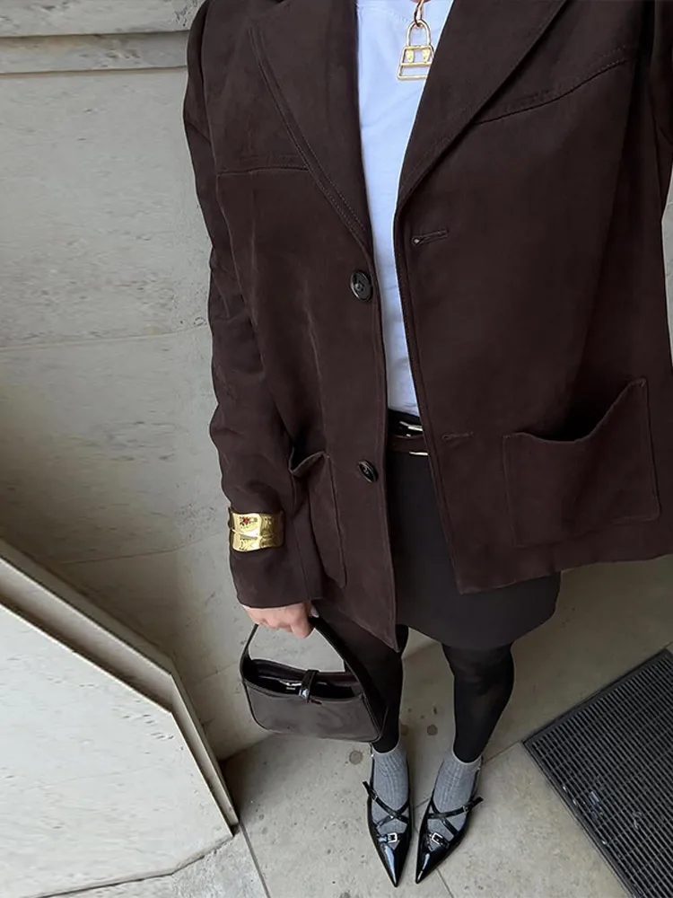 chinese dress ladies womens blazers dressy casual Fashion Spring Classic Brown Blazer For Daily  Commute(Small) at Amazon Women's Clothing store