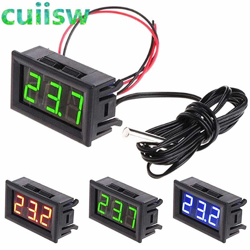 Dc 12V Mini Digital Led Hőmérő Autó Hőmérséklet -Monitor -Mérő Mérő  Tartomány -50-110C Hőmérsékleti Szondával – FIXO.hu