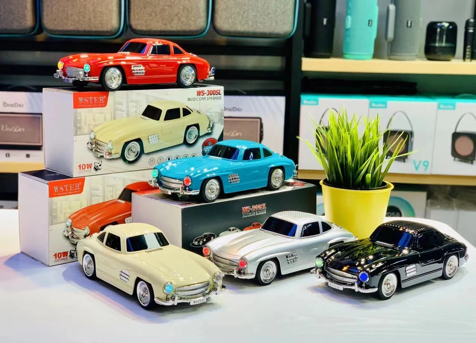 WSTER WS-1955 クラシックカー型スピーカー水色 S4a73ae1df1c04713bc424f2430ee7