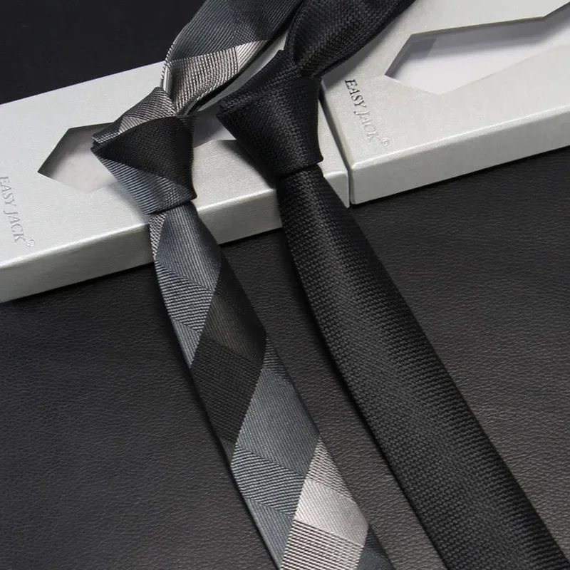 Männer Luxus 5cm dünne Krawatte hochwertige Jacquard gewebte schwarze Gitter formelle Krawatte natürliche Männer Corba tas Hochzeits feier Geschenk