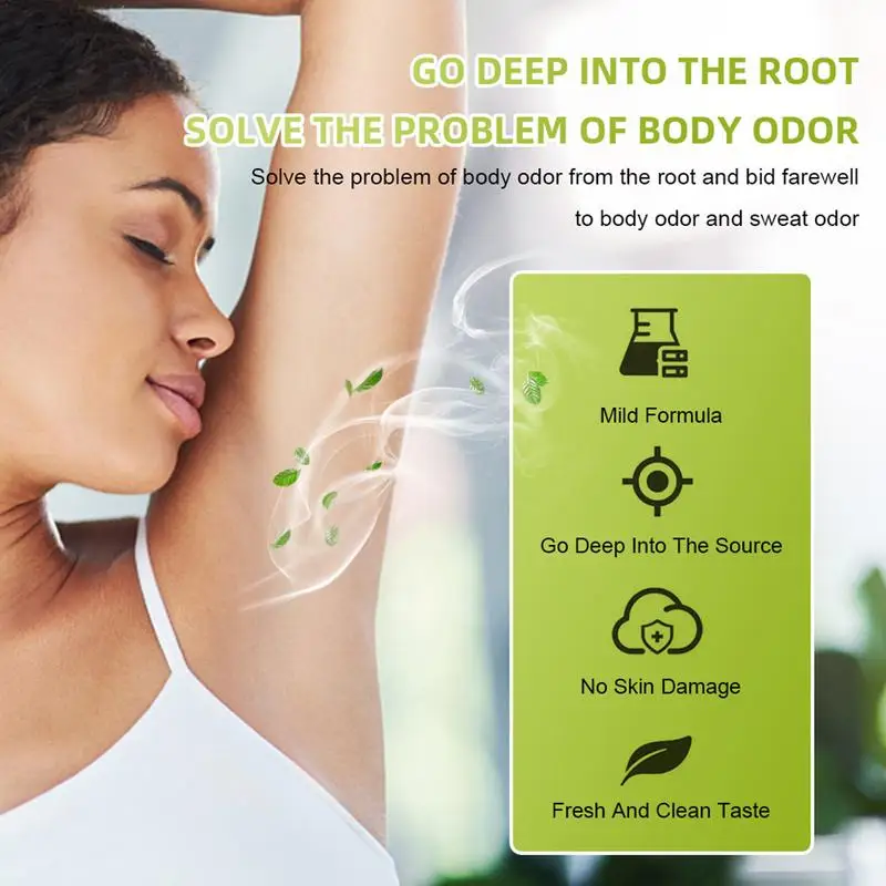 Underarm Odor Removal Spray Antiperspirant Deodorant Remove Foot Odor Body Refreshing Body Mist Durable Dry Non-Tacky 10g