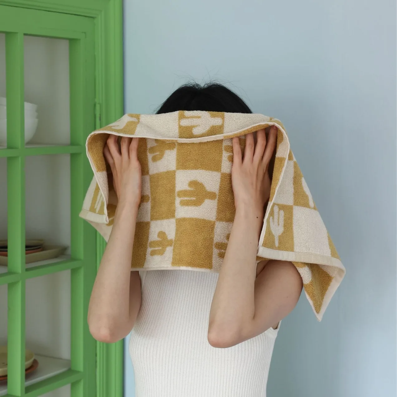 Retro Plaid Cotton Beach Bath Towel bath towels,cotton towel