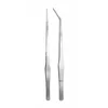 Long 48cm Stainless Steel Curved Aquarium Tweezers Aquarium Plants Tweezer Straight Fish Tank Cleaner Aquarium Accessories