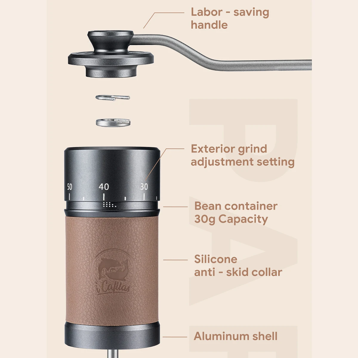 iCafilas All-In-One Grinding & Brewing Portable Electric Coffee Grinder  Profession Multifunctional Beans Grinder Coffee Maker