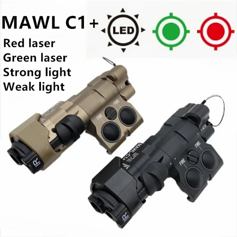Picatinny Tactical Laser Flashlight Combo Rail Mount Left Right Side-to-side Interchange Airsoft Weapon Light Red GREEN laser