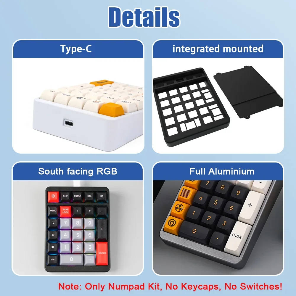 Idobao-kit Teclado Mecânico Personalizado Id27 Montex Teclado Numérico mx 27 Teclas Montagem Integrada - Imagem 4