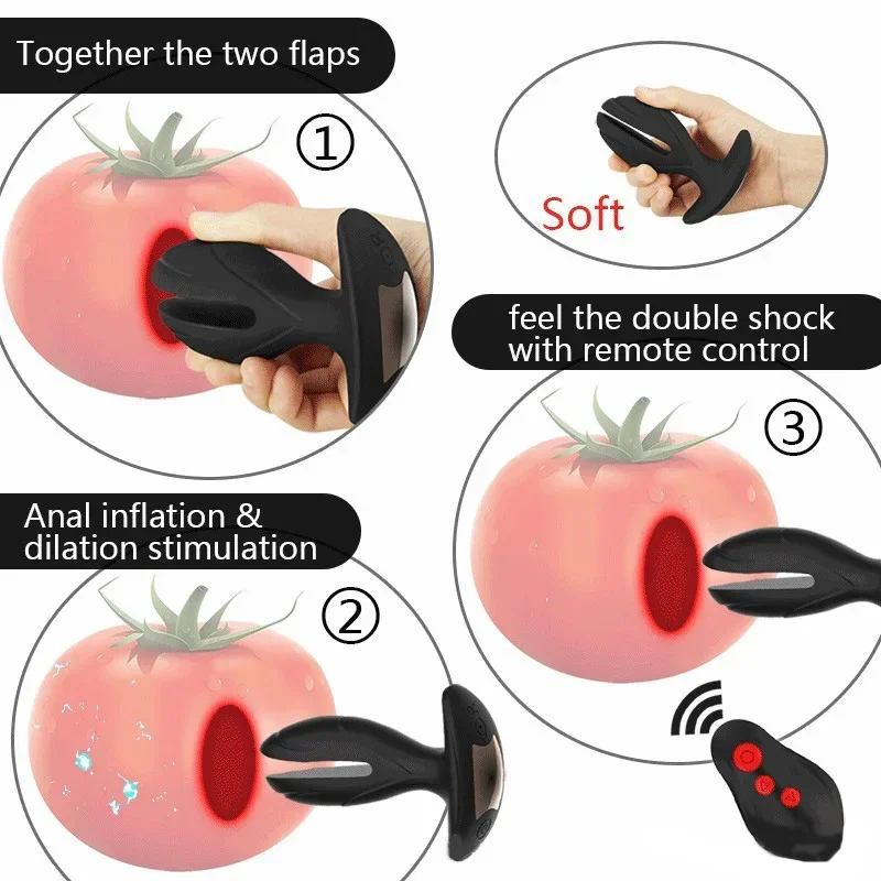 Electric Shock Prostate Massager Wearable Anal Plug Vibrator Wireless Dildo Butt Plug Anus Dilator Ass Sex Toys for Man Woman 18
