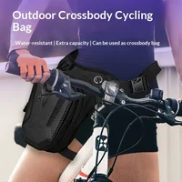 HOMEFISH 1PC noir moto jambe sac étanche cavalier taille sac cyclisme vélo sac à bandoulière équipement de moto 3
