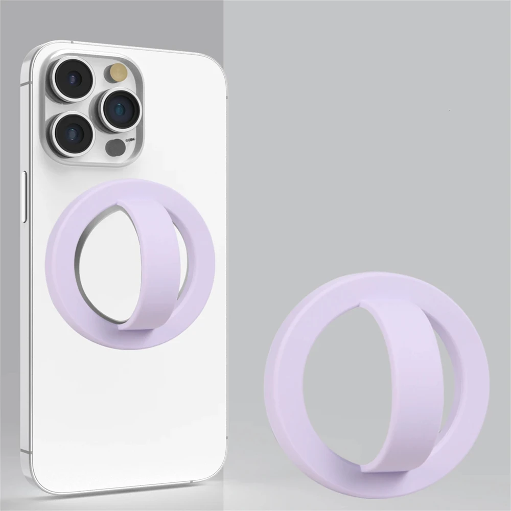 Magnetic Silicone Ring Holder for Phones - Universal Ring-Shaped Grip Accessory