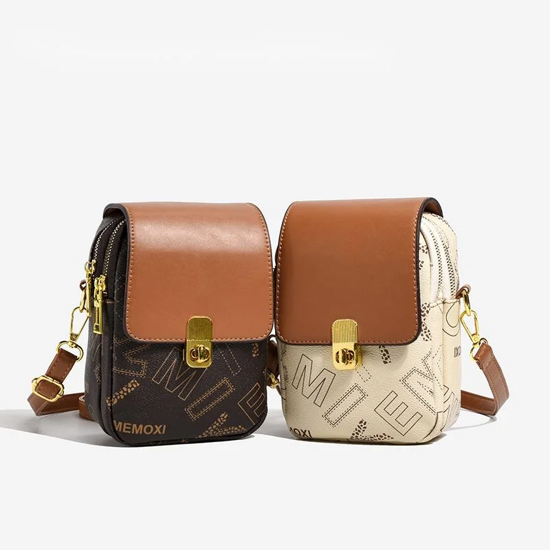 Borsa a tracolla per donna 2023 Nuova borsa a tracolla multifunzionale con lettere stampate sul mercato Borsa per cellulare classica e alla moda_voghion.com