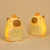 Capybara Led Night Light Silicone Rechargeable Digital Alarm Clock Dimmable Table Lamp Timing USB Charge Children Birthday Gift 4