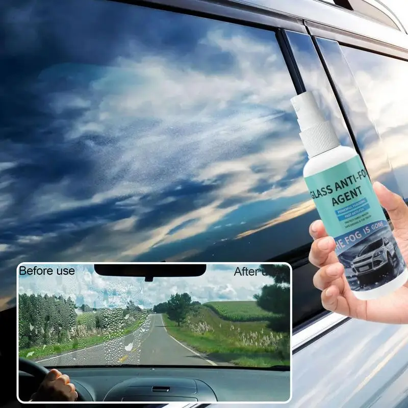 Car Defogger Spray Anti Fog Spray For Windshield 100ML Automotive Rearview  Mirror Window Glass Anti-Fogging And Rainproofing