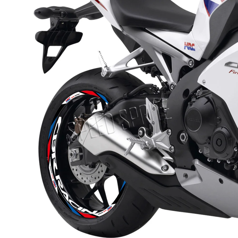 Reflective Wheel Sticker Reflective Wheel Sticker Rim Strips Tape Hub Decal Accessories For Honda HRC CBR650R cbr 600 rr CBR 600 F4 f4i CBR1000RR 250r