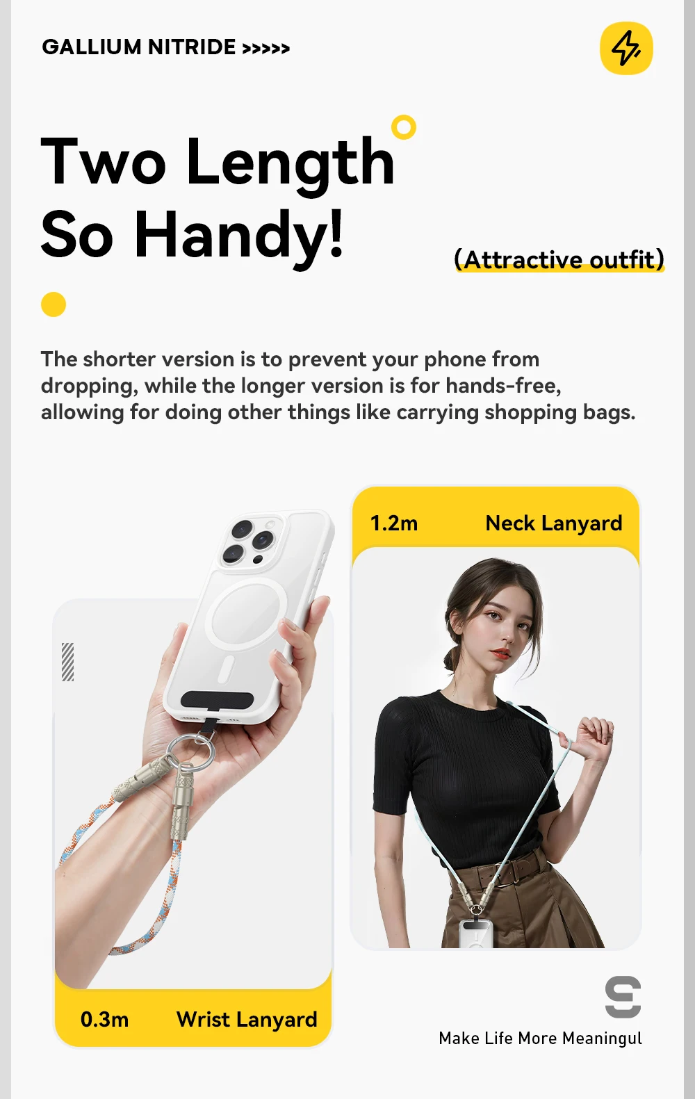 Essager 60 W Typ C auf Typ C Schnellladekabel für iPhone 16 Xiaomi Huawei Lanyard Neckholder Handgelenk Multifunktionskabel – Detail 11