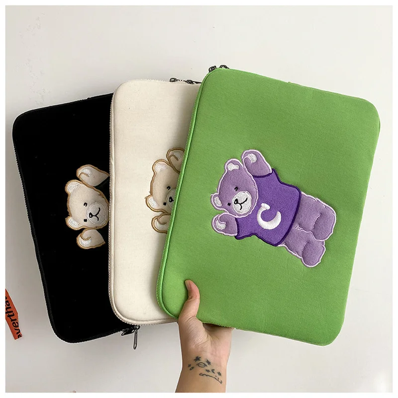 Luxury Cute Bear Laptop Sleeve Liner Bag 11 13 14 15 16 Inch 