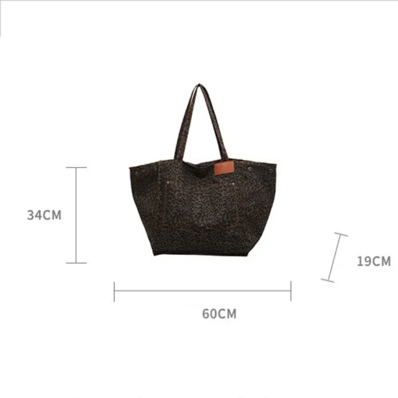Leopard Print Korean Fashion Large Capacity Shopper Bag