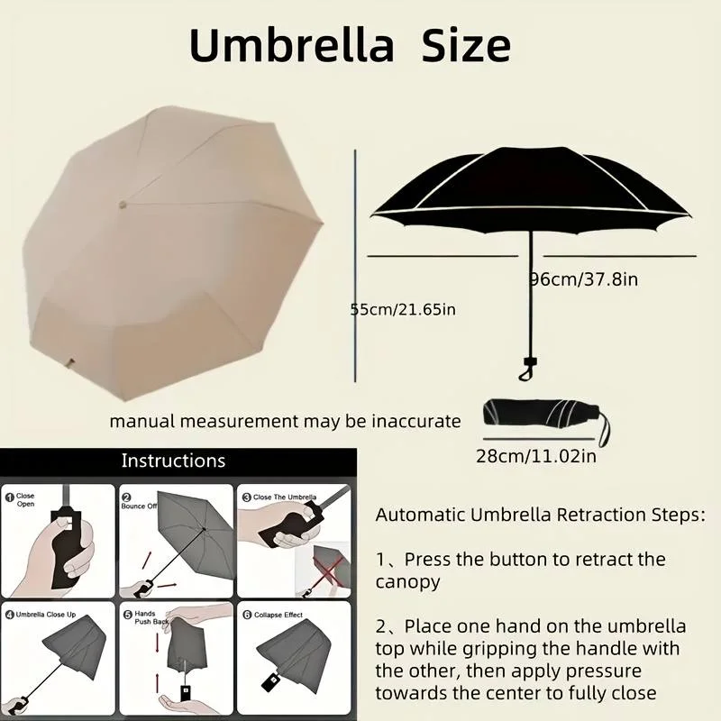 Premium Reinforced Wind-Resistant Umbrella with 16-Bone Structure, Durable and Anti-UV Protection
