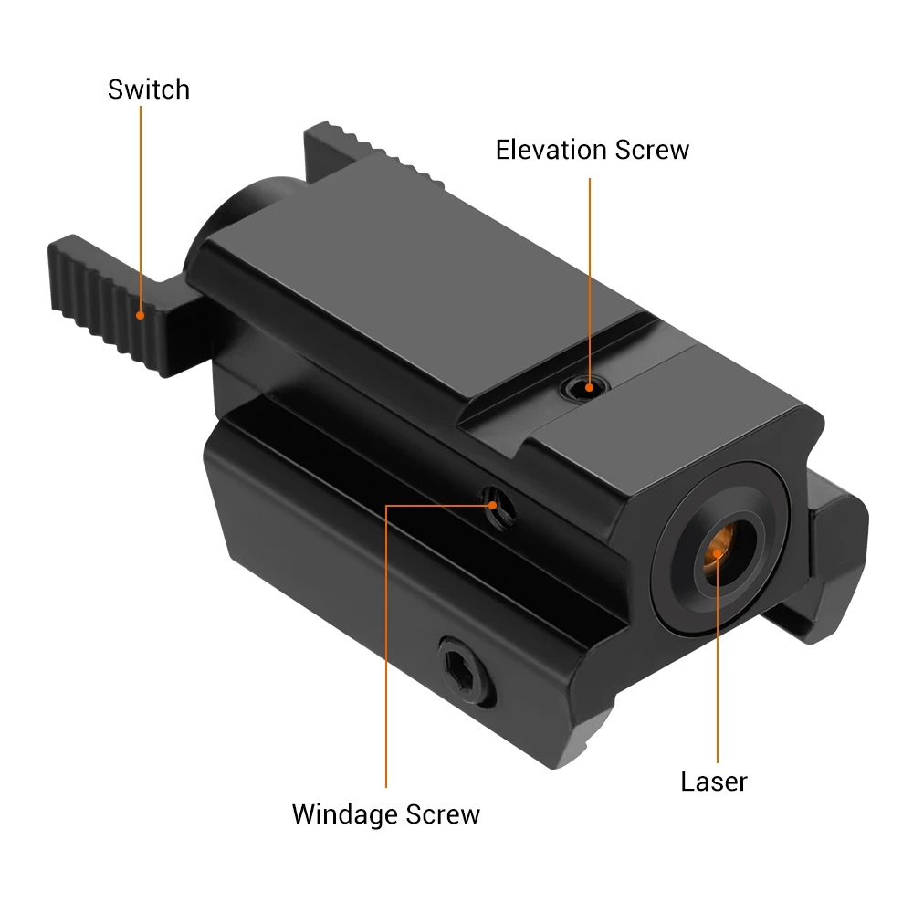 Tactical Red Green Dot Laser Weapon Gun Laser Sight Airsoft Pistol 20mm Picatinny Mount 11mm Dovetail Rail Glock 17 19 CZ