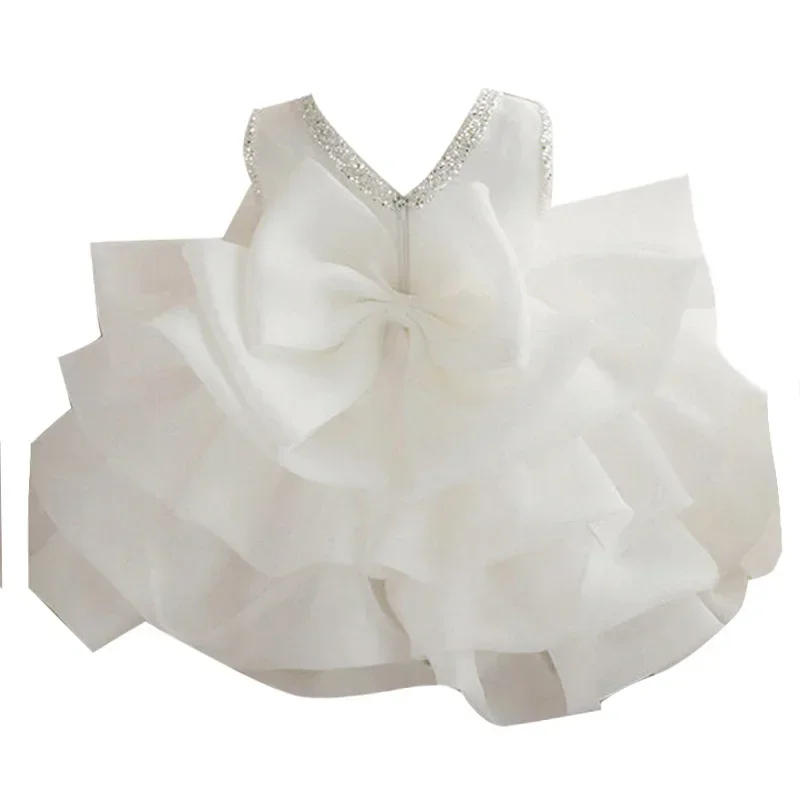 Flower Girls Dresses For Kids Baby 1st Birthday Children's Princess Costume Infant Ball Gowns Baptism Party Fluffy Wedding flower girl dresses