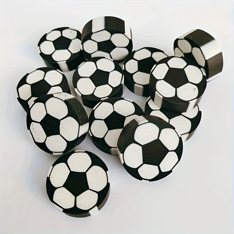 24/48 Pieces of Football Erasers and Smiley Face Erasers, Suitable for Students to Use for Writing, Drawing and Erasing. - 6