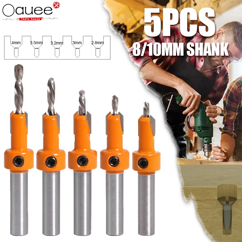 Carbide Woodworking Countersink Router Bit Set Carbide Screw