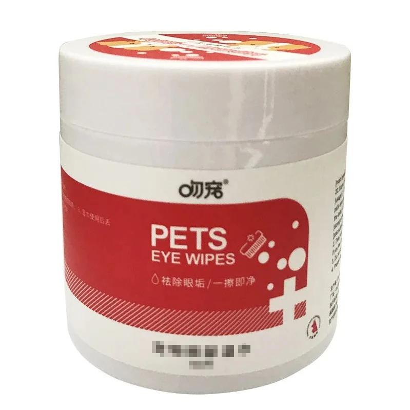 thumbnail image 1 of 120 piezas/caja de toallitas húmedas para mascotas, limpiador de ojos para perros y gatos, seguro, suave y eficaz, elimina las manchas de lágrimas, limpiador de manchas de ojos, suministros para masco, 1 of 5