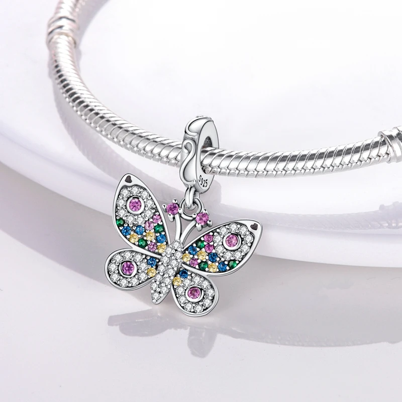 Sterling Silver Pendant Charms Key Ring Bag Holder