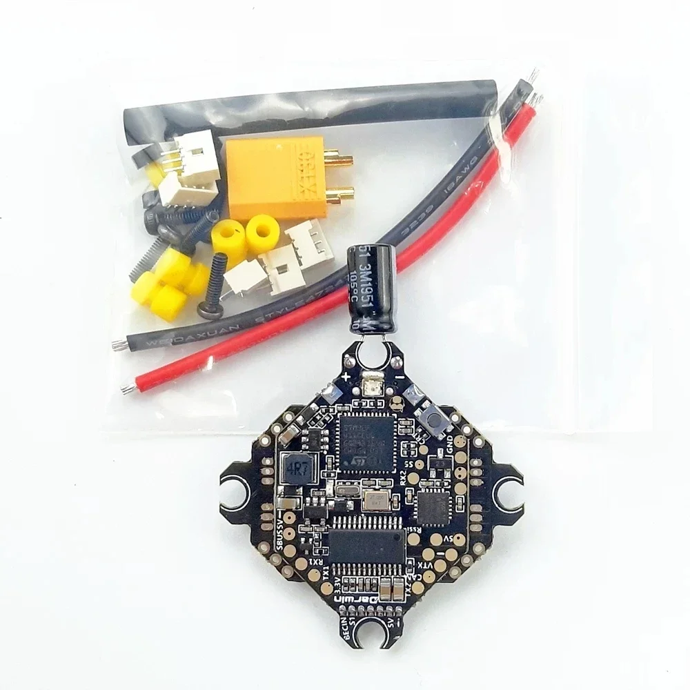 

Контроллер полета DarwinFPV F411 AIO Whoop Blheli_S Betaflight F4 15A OSD BEC BL_S 1-3S 4 в 1 ESC для FPV гоночного дрона
