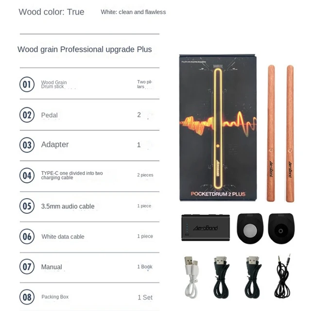 スマホアクセサリー AEROBAND POCKETDRUM 2 AeroBand-PocketDrum 2 MAX Electronic Drum Set, Drum Sticks