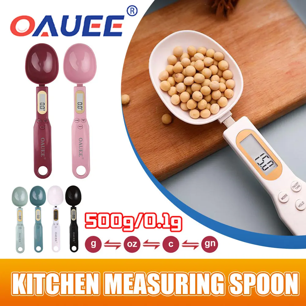 LED Digital Measuring Spoon Electronic Cooking Food Weight Kitchen Scale 500g 0.1g Coffee Tea Sugar Spoon Scale Kitchen Tool