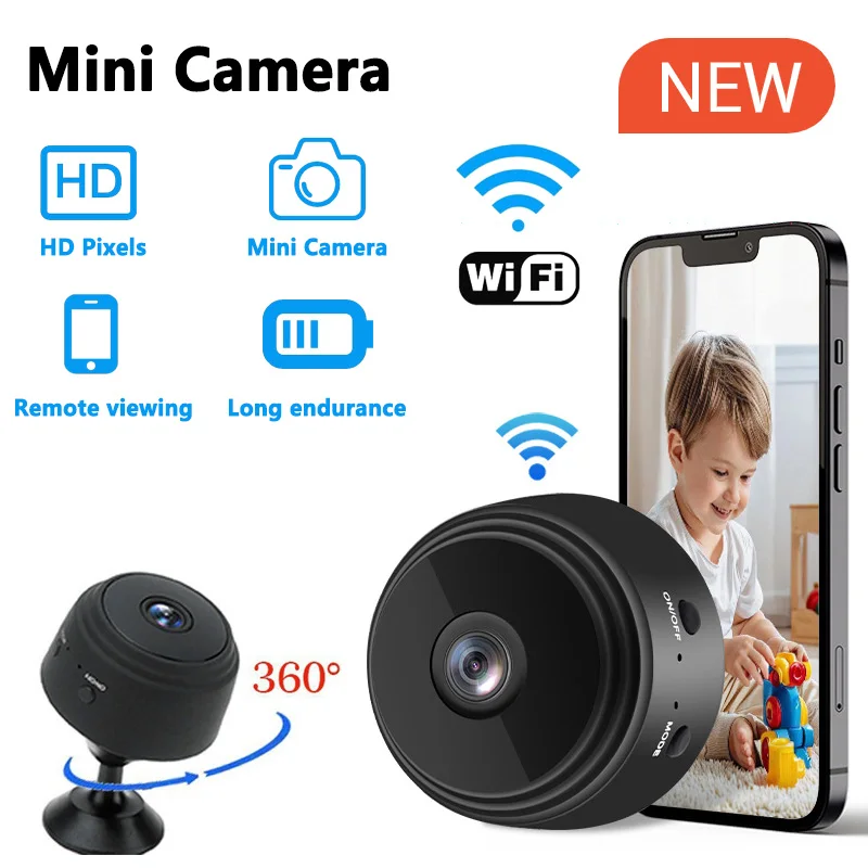 HD 미니 WiFi 카메라 실내 안전 보안 감시 베이비 모니터 나이트 비전 캠코더 1080P IP 캠 오디오 비디오 레코더