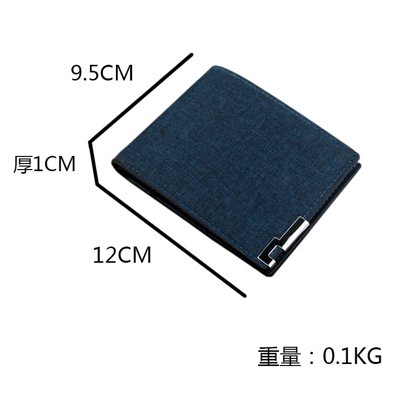 Multifunctional Men's Canvas Wallet Leisure Travel Lightweight Portable Short Style All Match Male Credit Card Holder Coin Purse 3