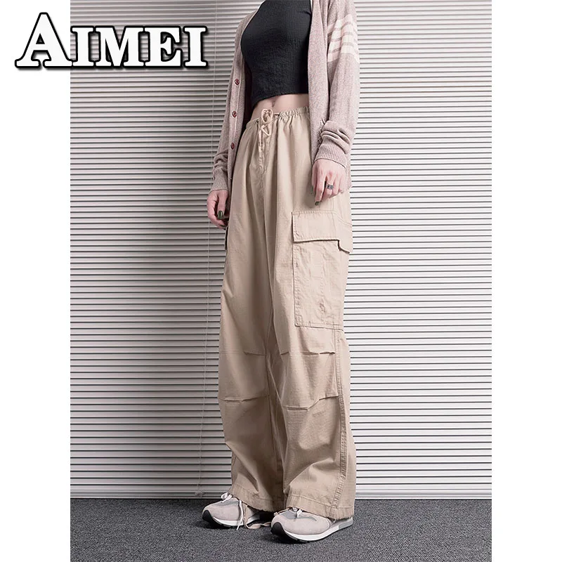 

Women's Y2K Clothes Vintage Sweatpants Cargo Pants Multi Pocket Spring Autumn Baggy Drag Casual 2023 Trousers Korean Style