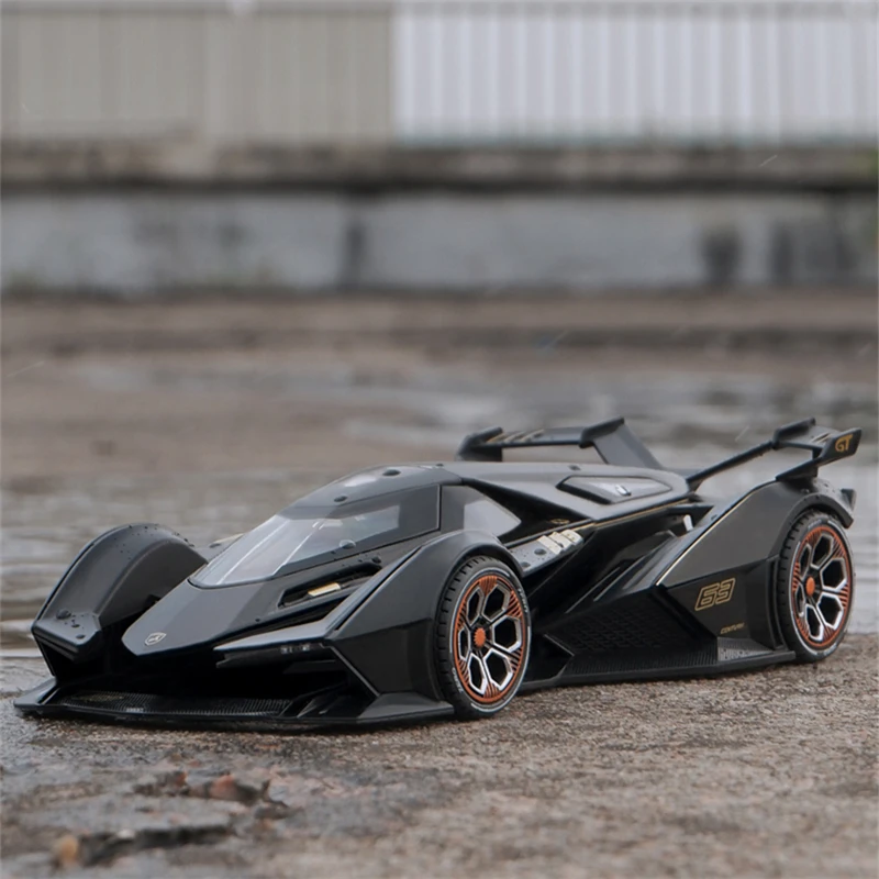 1:24 V12 Vision GT Gran Turismo Alloy Concept Sports Car Model Diecasts Metal Toy Racing Car Model Sound and Light Kids Toy Gift 2