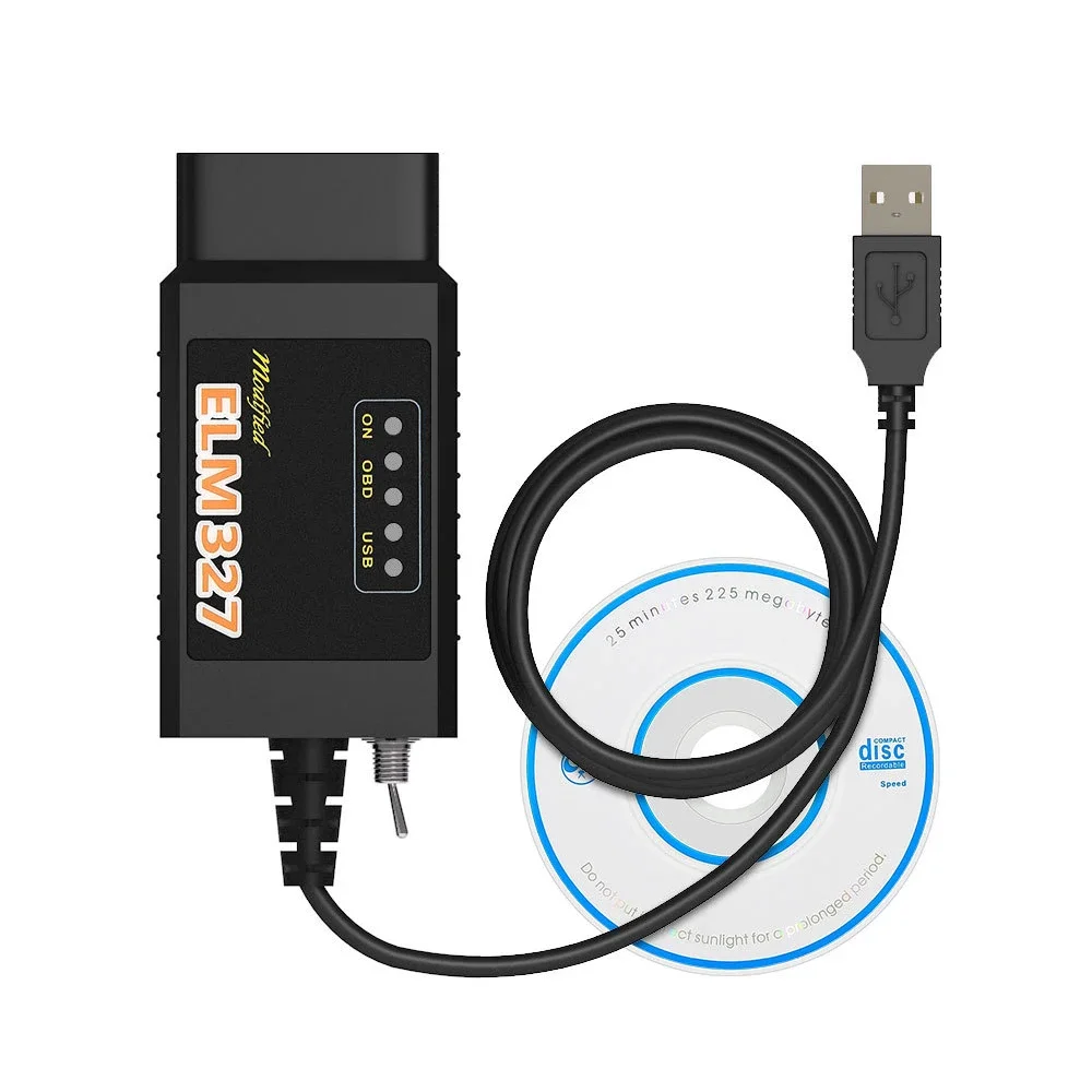 ELM327 USB V1.5 With Switch CH340T 25K80 chip modified for Ford Forscan FoCCCus HS CAN and MS CAN car OBD2 diagnostic tool 4