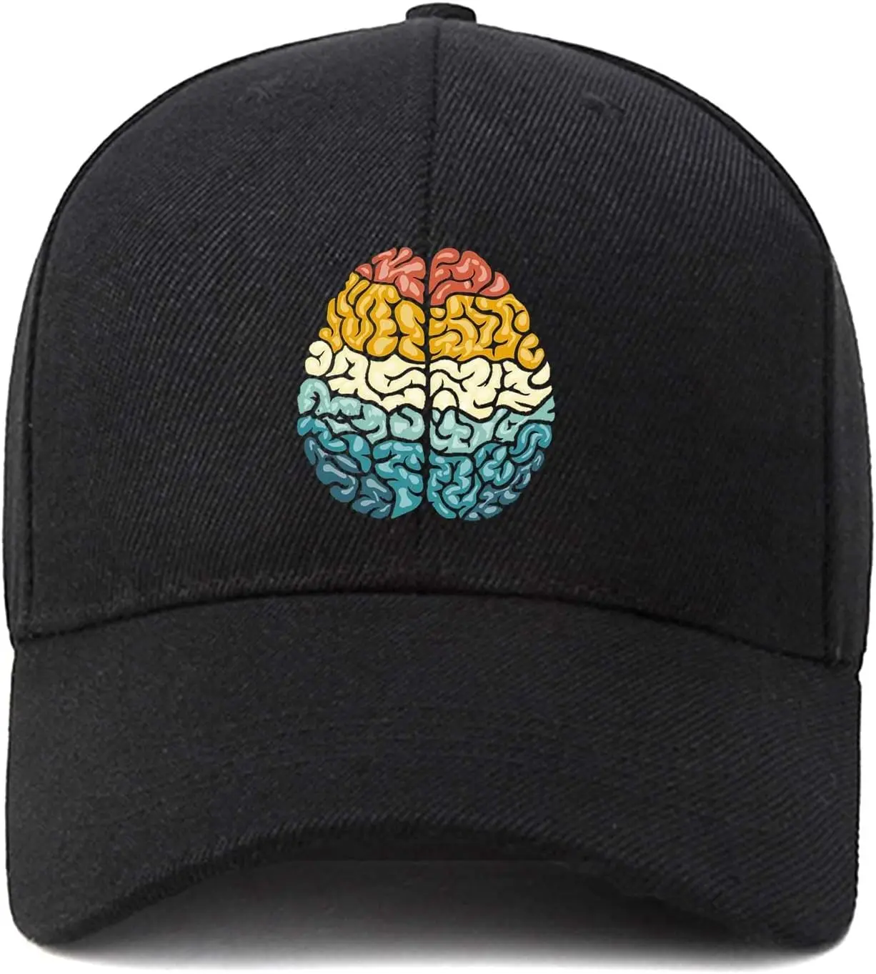 

Цветная забавная бейсболка Brain, регулируемая шапка для папы, неструктурированная хлопковая кепка-тракер, мужская шапка для гольфа одного размера