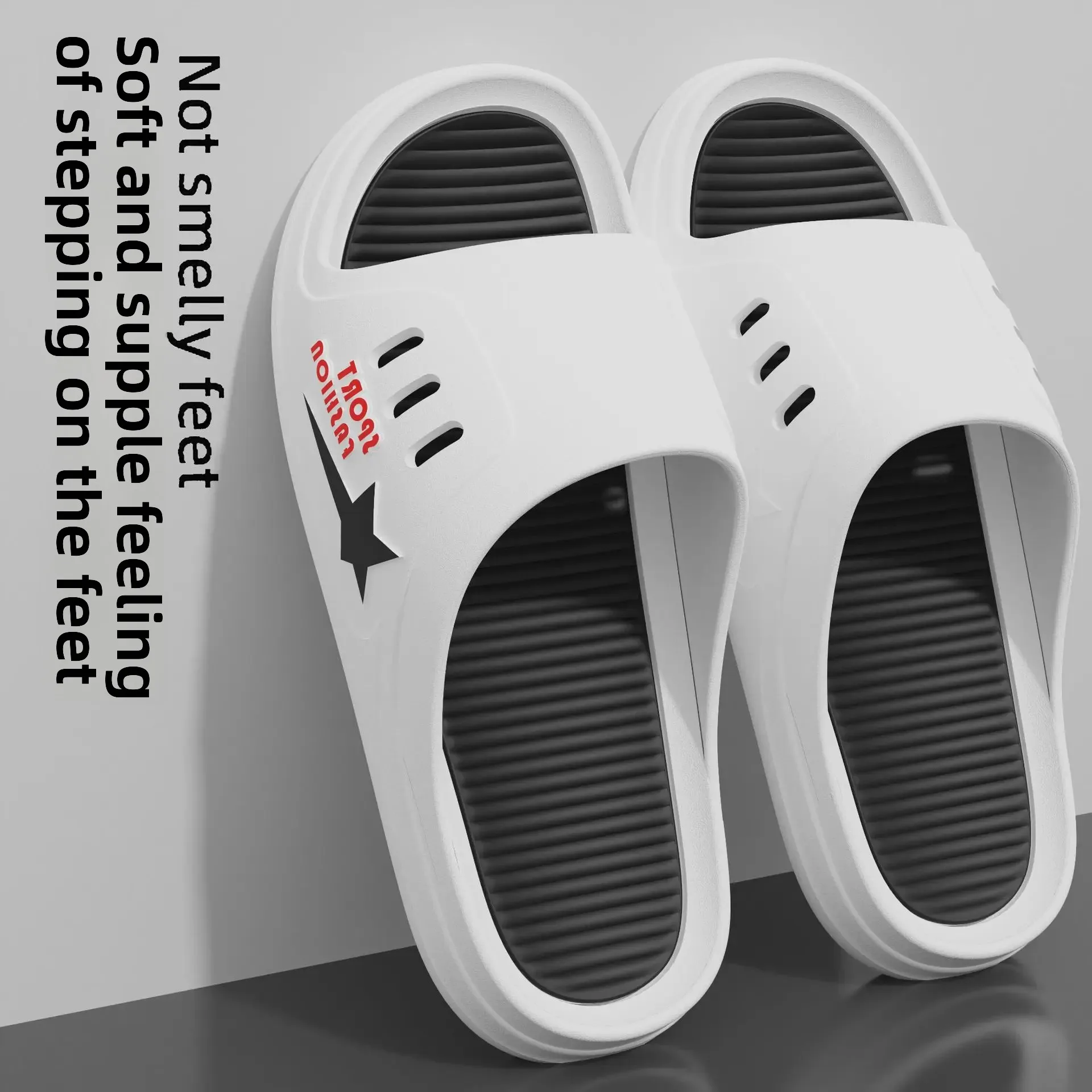 Men’s Lightweight Non-Slip Deodorant Sandals – Thick-Sole Summer Beach Slides