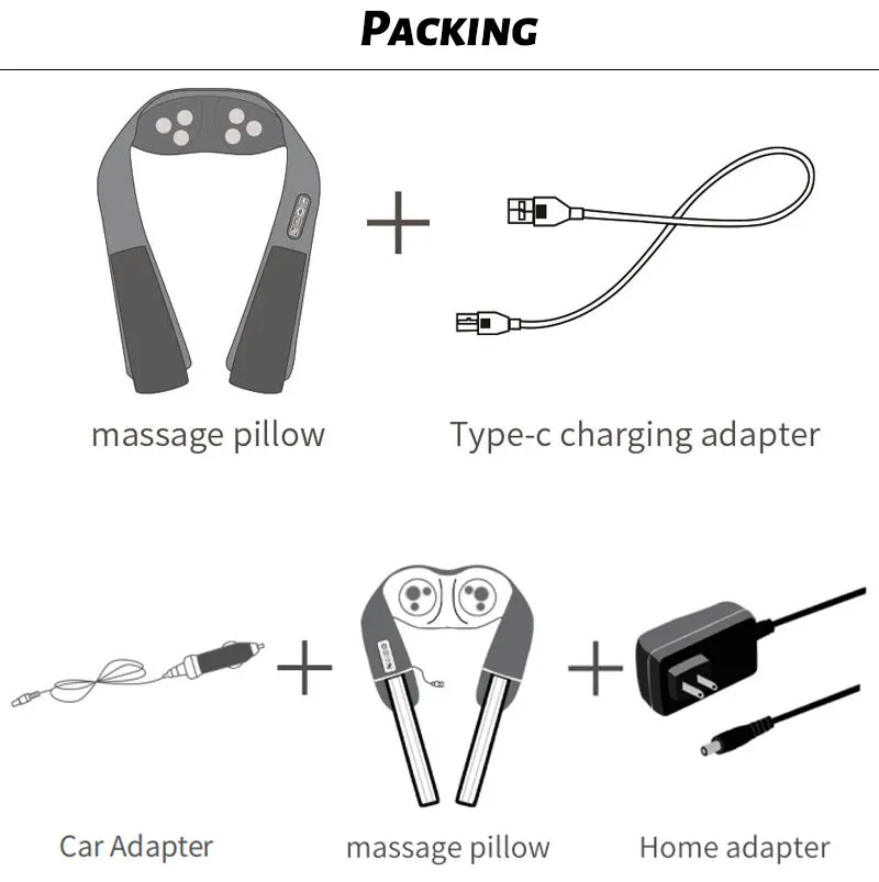 Neck Massager,Deep Tissue 3D Shiatsu Kneading Neck and Back Massager,Updated  Version Portable Neck Massager with Heat,Shoulder Massager Pillow for  Home/Office/Car Ultralight 1.7lbs Only,Best Gift 