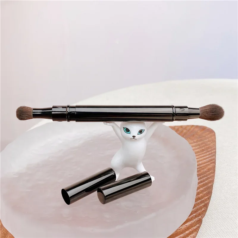 Makeup Brushes Portable Double-Headed Eyeshadow Nose Highlight Concealer Detail Blending Eyebrow Lip Makeup Brush Cosmetic Tools - 6