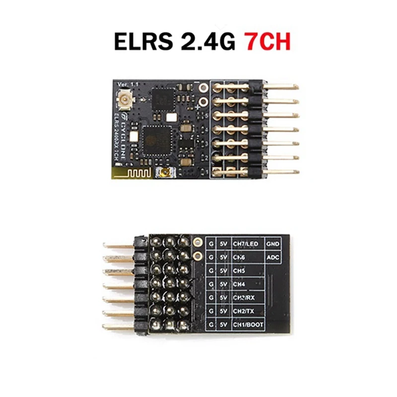 ELRS 2.4G 7CH PWM Receiver Expresslrs RX 2400RX PWM/CRSF Protocol For RC FPV Drone Fixed Wing Quadcopter