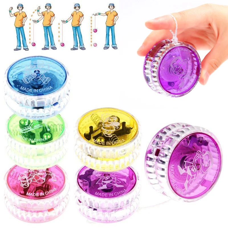 Yoyo Ball 2Pcs Creative Hobby Magic YoYo LED Light Classic Toys Fun Games Yo Yo Professional Practice Juggling Amateur Show Toys Kids Gift