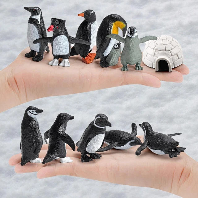 Packung mit 2 Pinguin-Schlüsselanhänger mit LED-Beleuchtung und